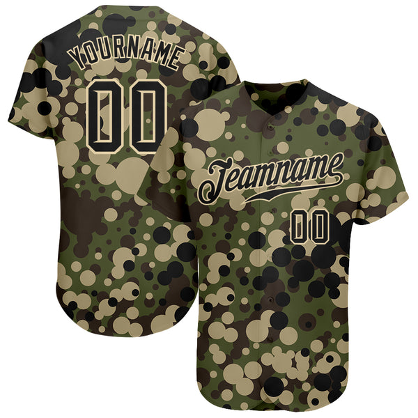 Custom Camo Dark Gray-Cream Authentic Salute To Service Baseball Jersey  Fast Shipping – FiitgCustom