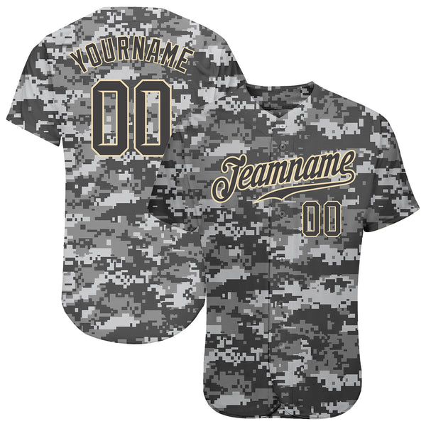 Custom Olive Camo-Black Mesh Authentic Salute To Service Football Jersey