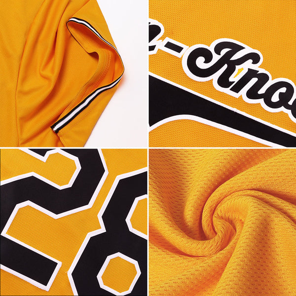 Cheap Custom Powder Blue Yellow-White Authentic Baseball Jersey