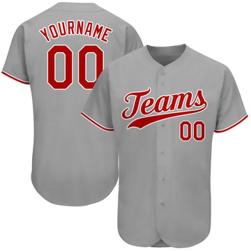 Cheap Gray Custom Baseball Jerseys, Baseball Uniforms Sale – Fcustom