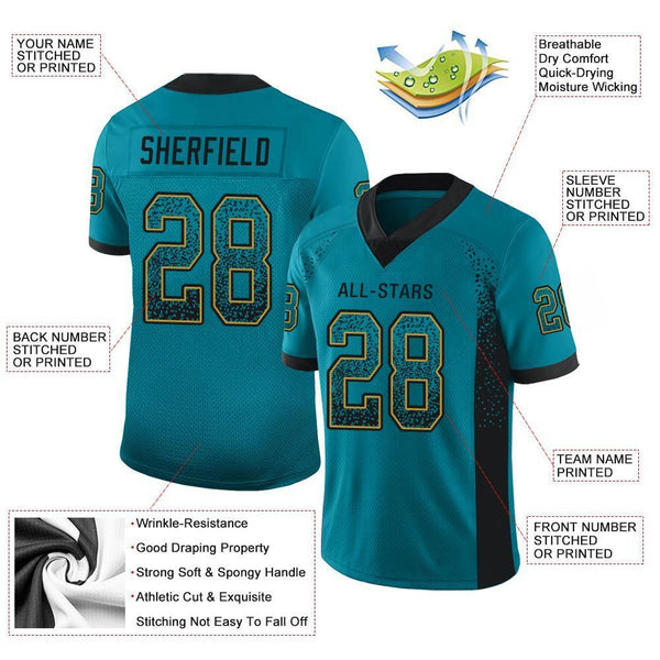 Black Teal Gold Jersey