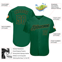 Load image into Gallery viewer, Custom Kelly Green Kelly Green-Old Gold Authentic Baseball Jersey
