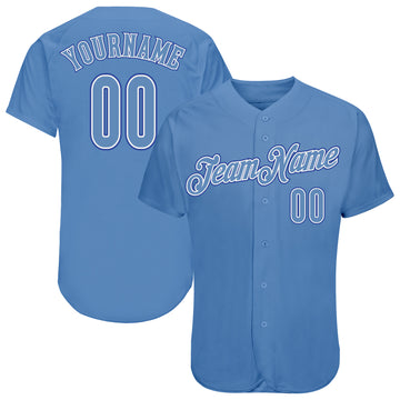 Custom Cream Light Blue-Red Authentic Baseball Jersey Discount – snapmade