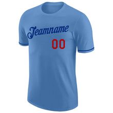Load image into Gallery viewer, Custom Light Blue Royal-Red Performance T-Shirt
