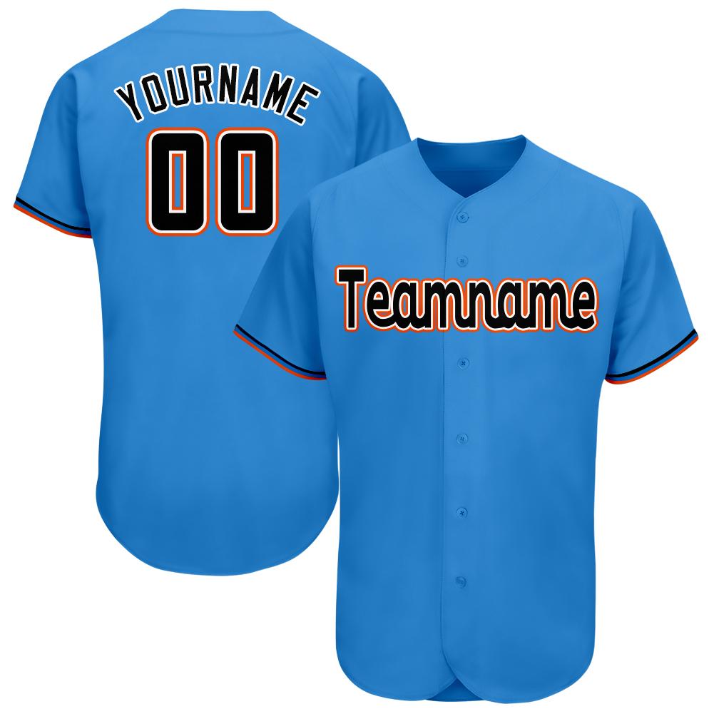 Blue and orange outlet baseball jersey