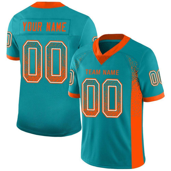 Custom Black Orange-White Mesh Drift Fashion Football Jersey