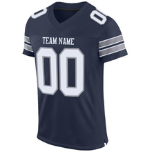 Load image into Gallery viewer, Custom Navy White-Light Gray Mesh Authentic Football Jersey - Fcustom
