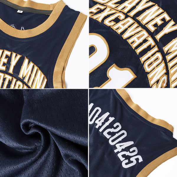 Custom Black Maroon-Gold Authentic Throwback Basketball Jersey