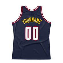 Load image into Gallery viewer, Custom Navy White-Maroon Authentic Throwback Basketball Jersey
