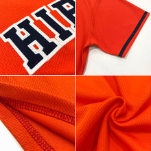 Load image into Gallery viewer, Custom Orange Black-Old Gold Authentic Throwback Rib-Knit Baseball Jersey Shirt
