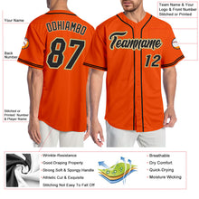 Load image into Gallery viewer, Custom Orange Black-Old Gold Authentic Baseball Jersey
