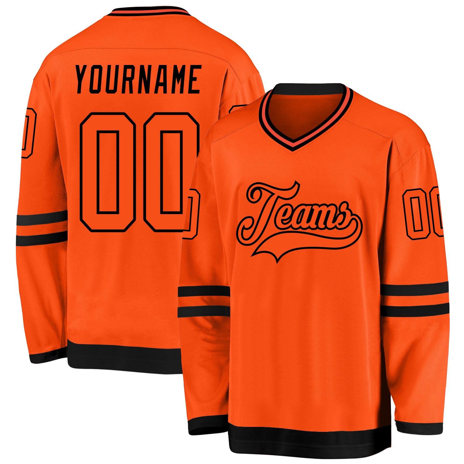Phenix Bold Sublimated Hockey Jerseys Bold Orange Black
