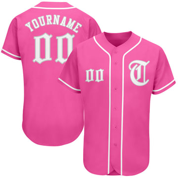 Source Pink Baseball Blank jerseys Wholesale With Custom Printing