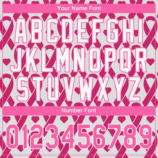 Custom Pink White 3D Pattern Design Breast Cancer Authentic