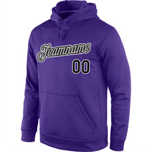 Load image into Gallery viewer, Custom Stitched Purple Black-Gray Sports Pullover Sweatshirt Hoodie
