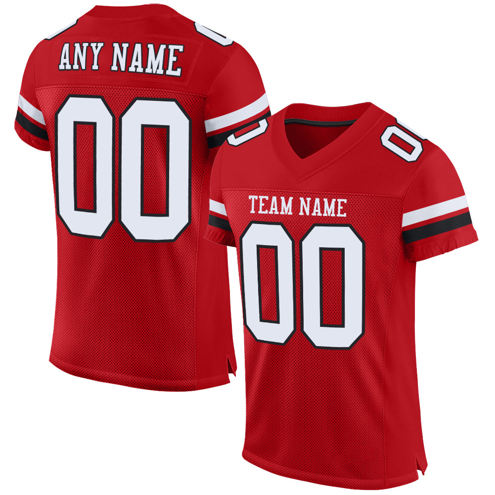 Cheap Custom White Red-Navy Mesh Authentic Throwback Football Jersey Free  Shipping – CustomJerseysPro