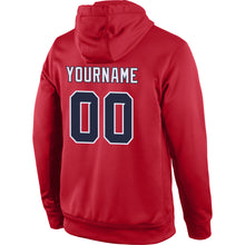 Load image into Gallery viewer, Custom Stitched Red Navy-White Sports Pullover Sweatshirt Hoodie
