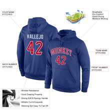 Load image into Gallery viewer, Custom Stitched Royal Red-White Sports Pullover Sweatshirt Hoodie
