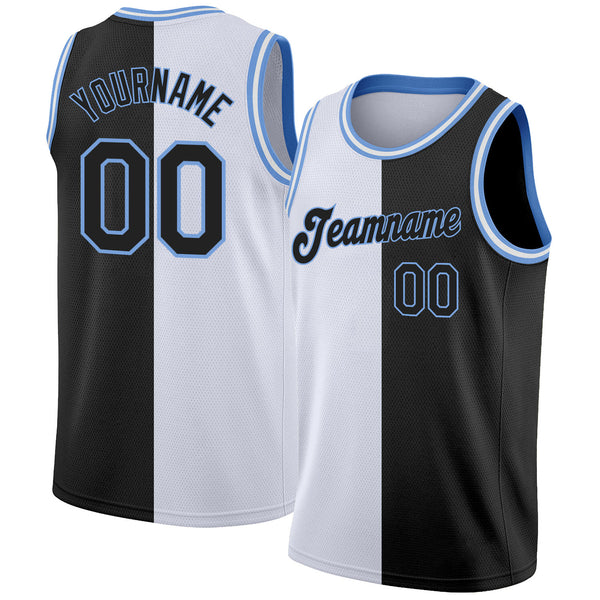 Custom Blue White V-Neck Basketball Jersey Sale– Fcustom