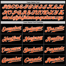 Load image into Gallery viewer, Custom Black Orange-Aqua Authentic Split Fashion Baseball Jersey
