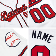 Load image into Gallery viewer, Custom White Royal Authentic Baseball Jersey
