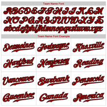 Load image into Gallery viewer, Custom White Red Pinstripe Red-Black Authentic Baseball Jersey
