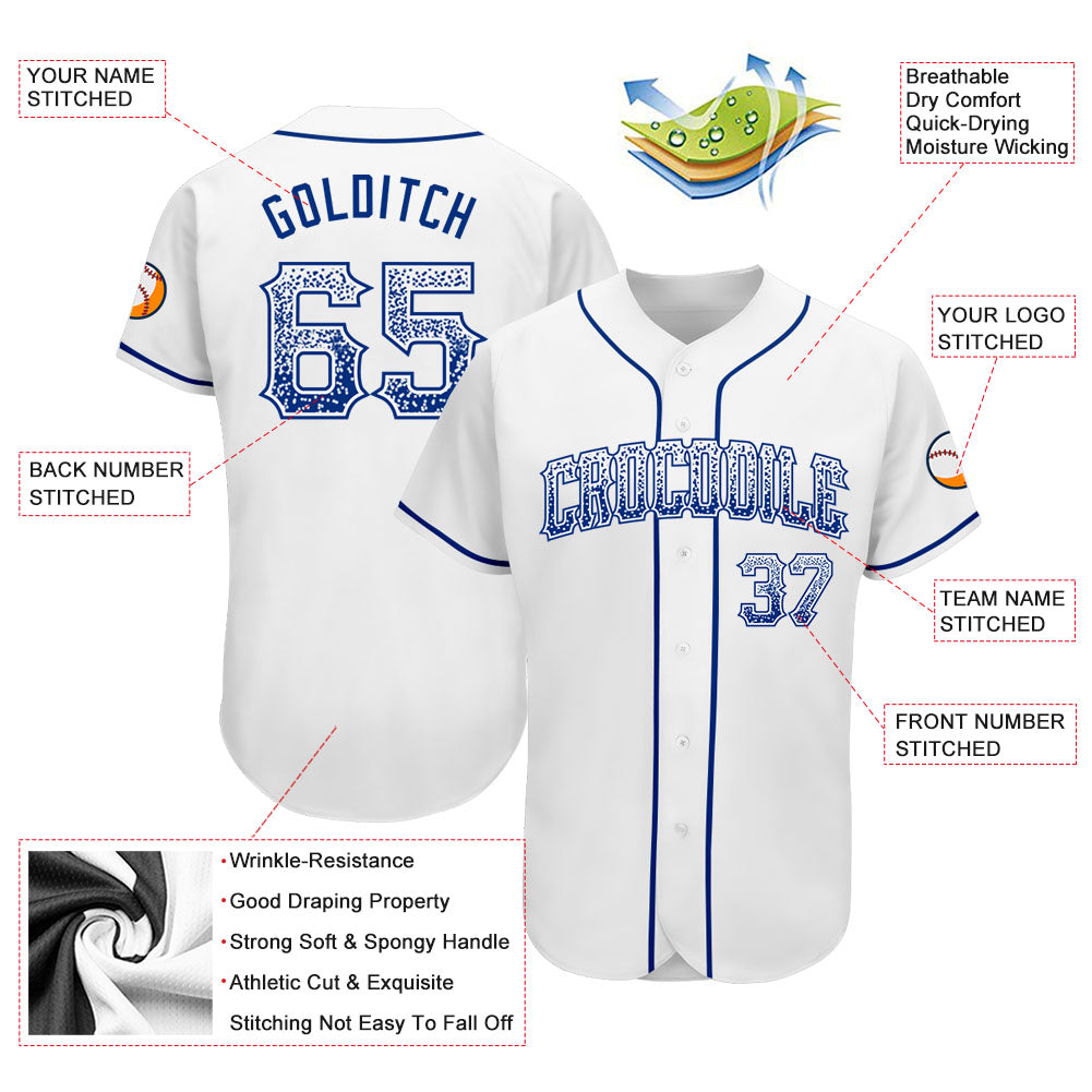 Custom White Royal Authentic Drift Fashion Baseball Jersey Sale– Fcustom